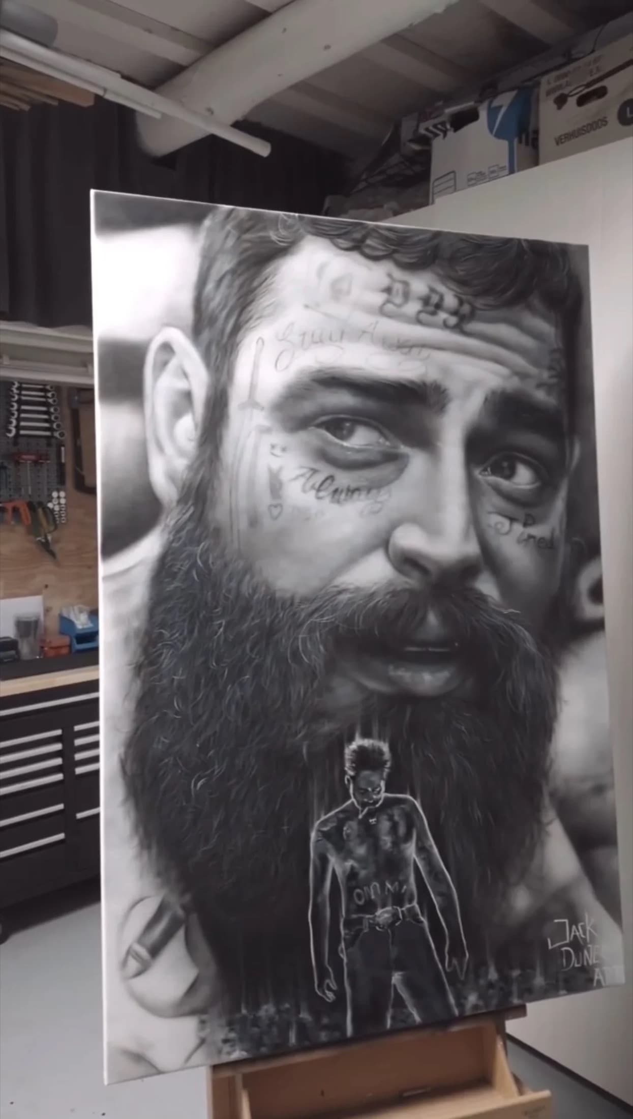 Post Malone op canvas
